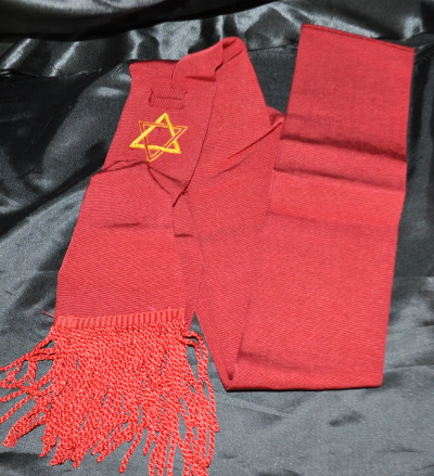 Order of Scarlet Cord - Candidates Sash - Red - Click Image to Close